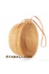 Wide ata round bag with rattan cross clip and lining 